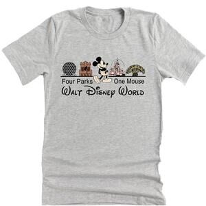 Four Parks One Mouse Shirt Animal Kingdom Epcot Magic